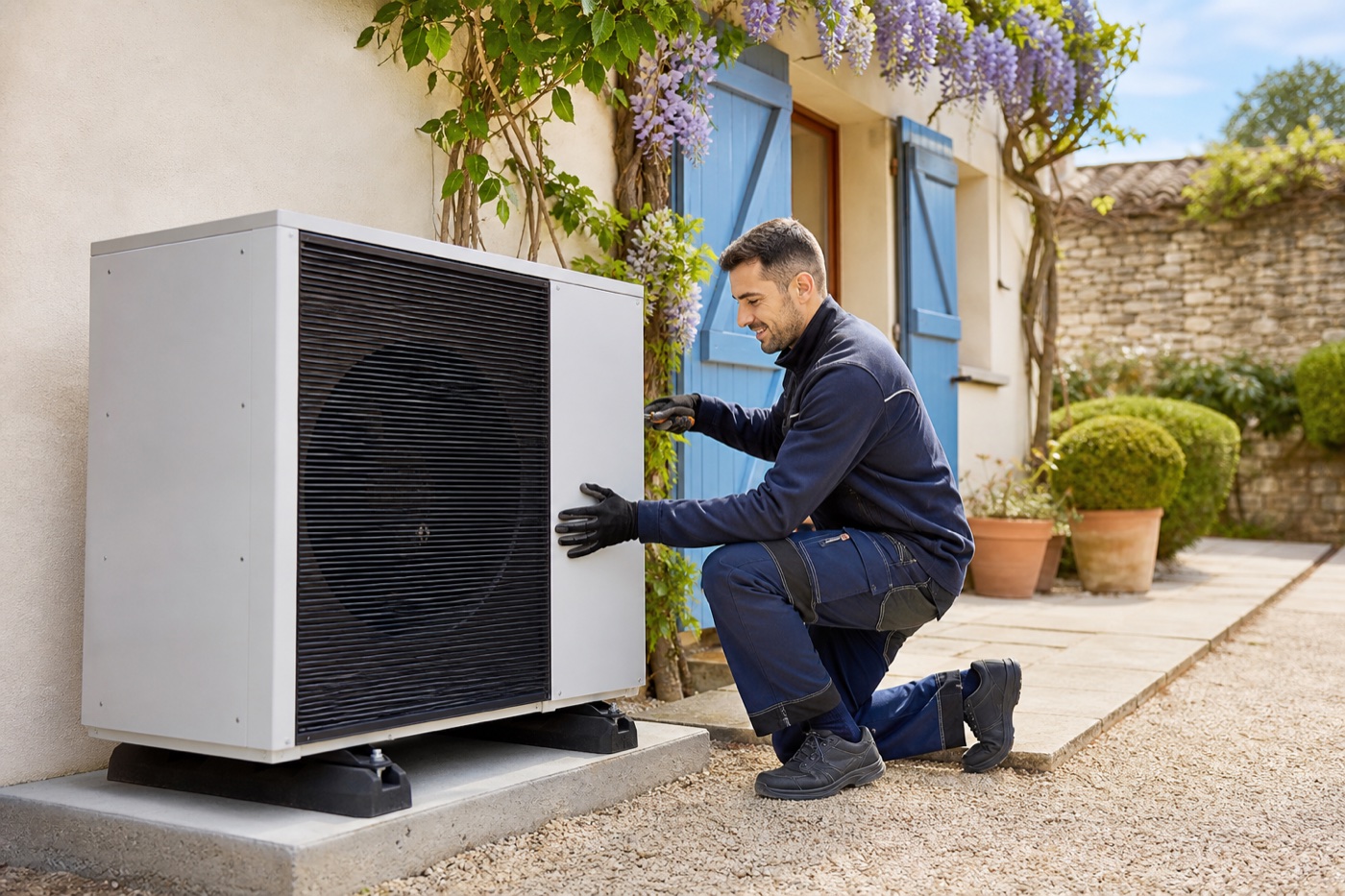 Installation d’une pompe à chaleur par un artisan RGE